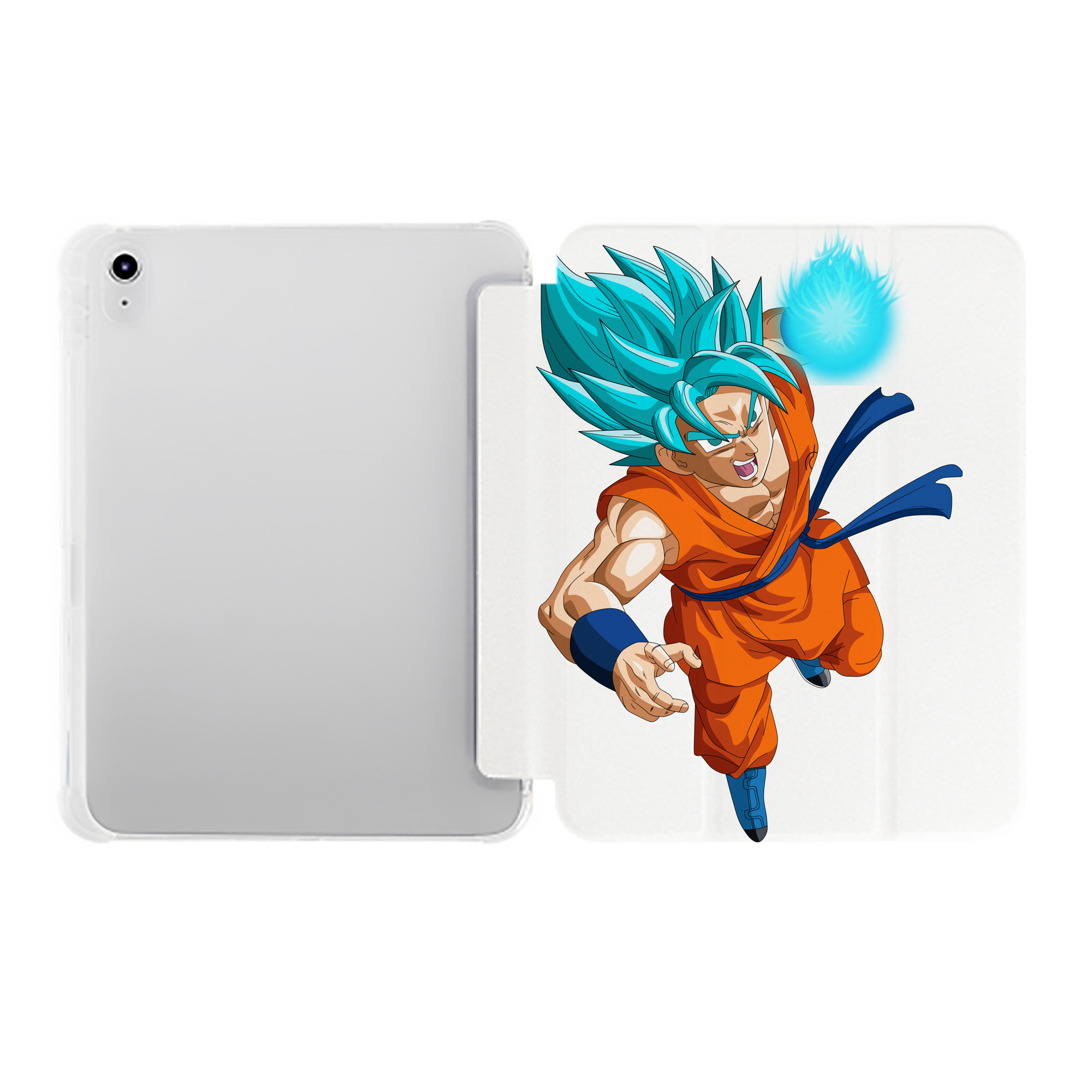（画像用） ドラゴンボール 孫悟空（そん ごくう）Son Goku カカロット DRAGON BALL Kakarotto IPad ケース ペン収納付き 三つ折りスタンド PUレザー×シリコン 対応機種9.5/10.5/10.9インチ